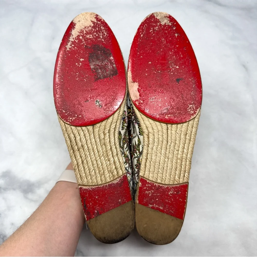 Christian Louboutin Loubi Jungle Ares Spike Studded Flat Espadrille Shoes 41